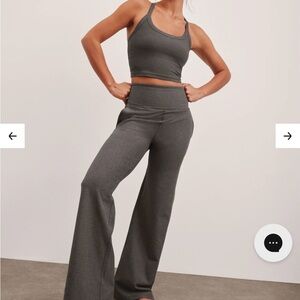 Beyond Yoga Charcoal Wide Leg Pants